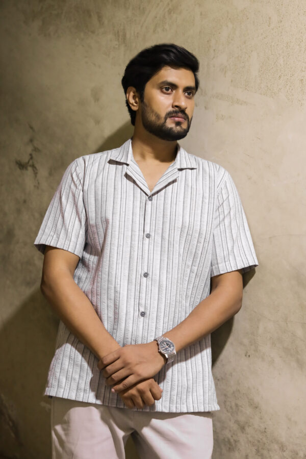 Grey Lining Cuban Shirt