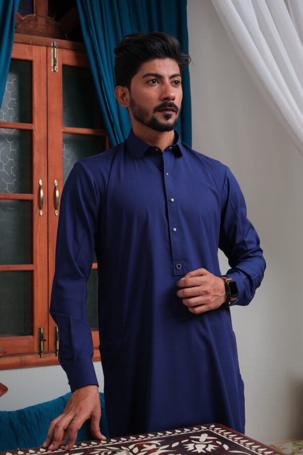 Sapphire Blue Shalwar Kameez - Image 2