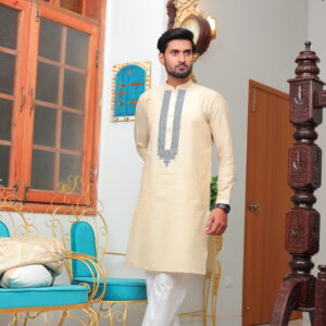 Yellow Embroidered Kurta