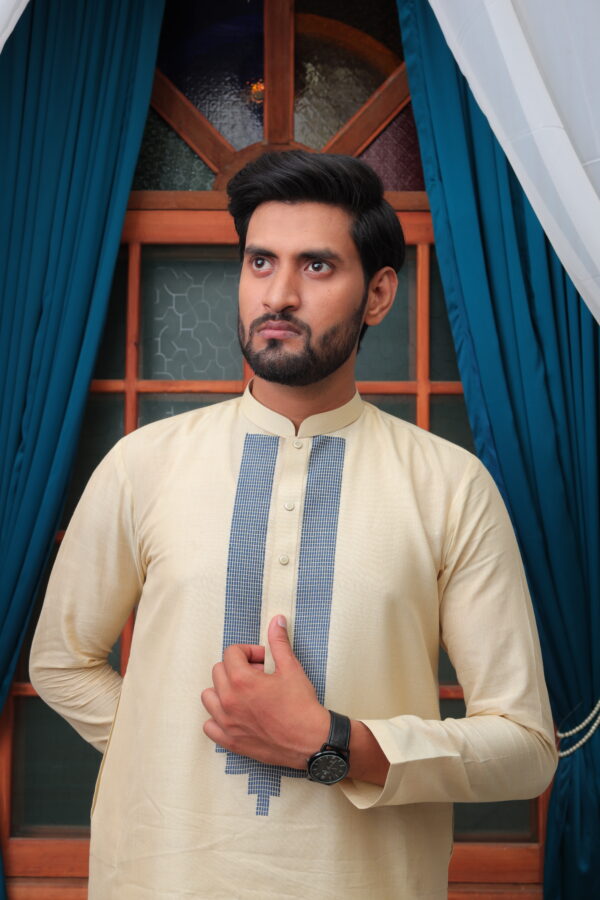 Yellow Embroidered Kurta