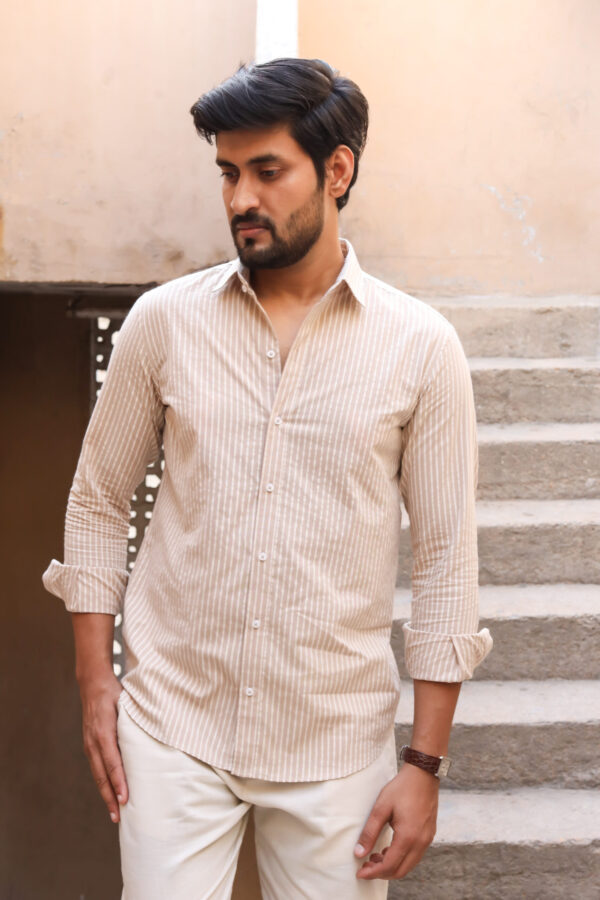 Camel Stripe Shirt