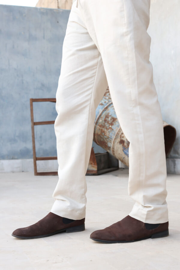 Light Beige Linen Loose Pants - Image 5