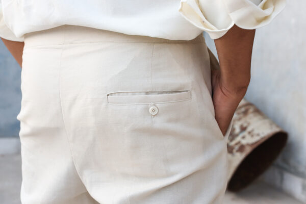 Light Beige Linen Loose Pants - Image 6