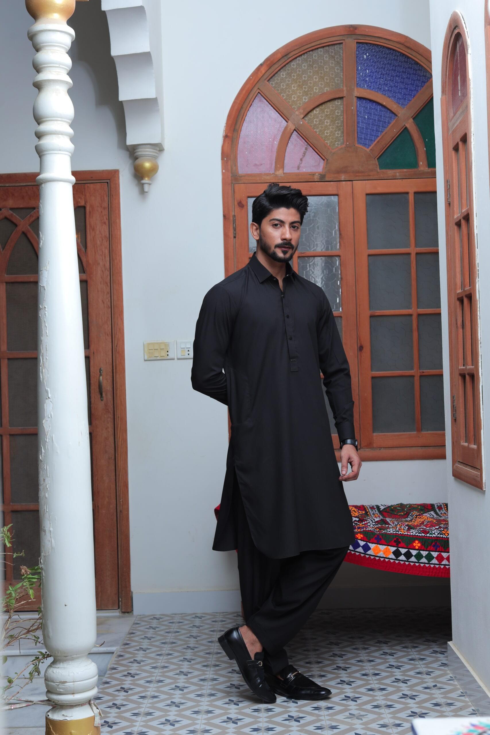 Jade Black Shalwar Kameez