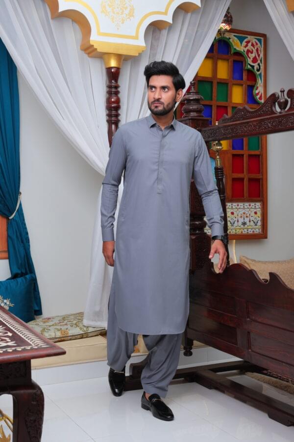 Grey Shalwar Kameez